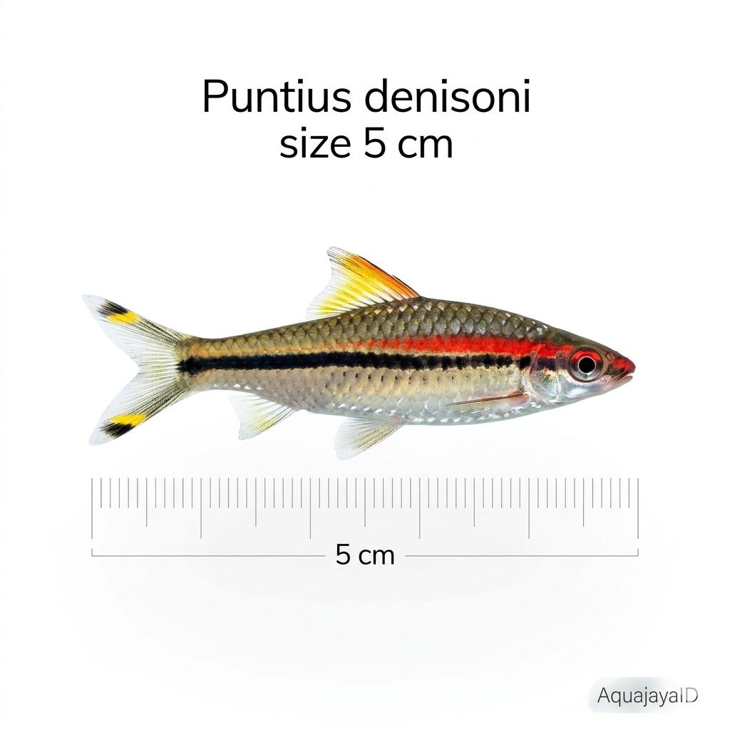 Ornamental Aquascape akuarium size 5 cm puntius denisoni barb