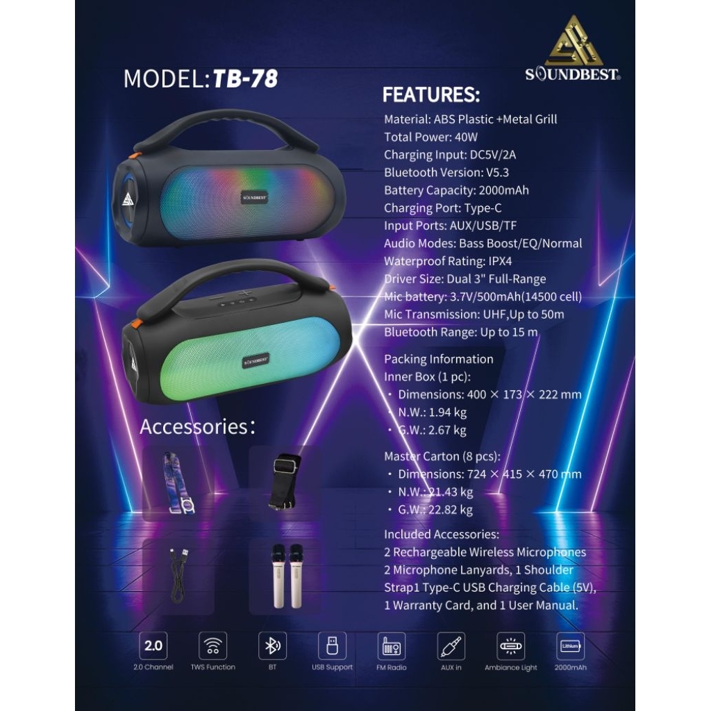 Speaker soundbest tb78