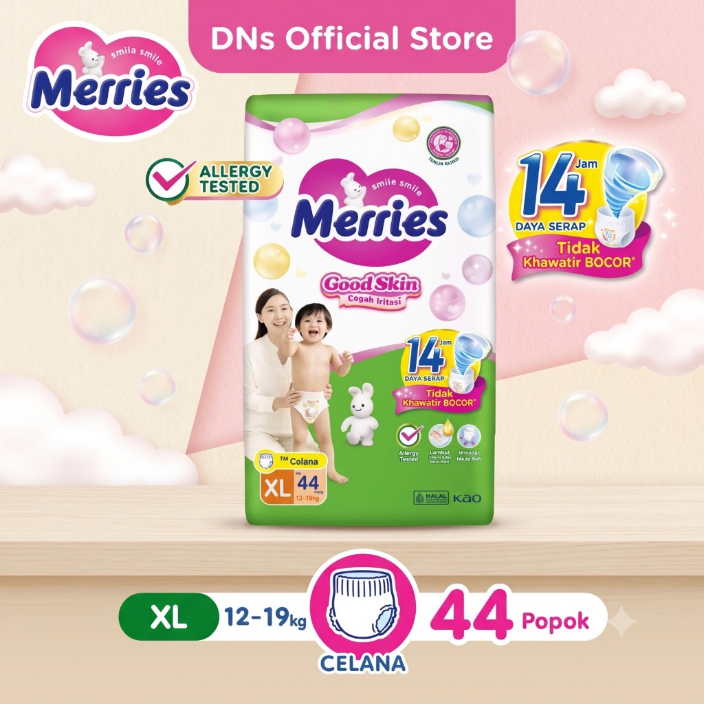 Merries Pants Good Skin Jumbo XL44 - Popok Celana Merries XL44