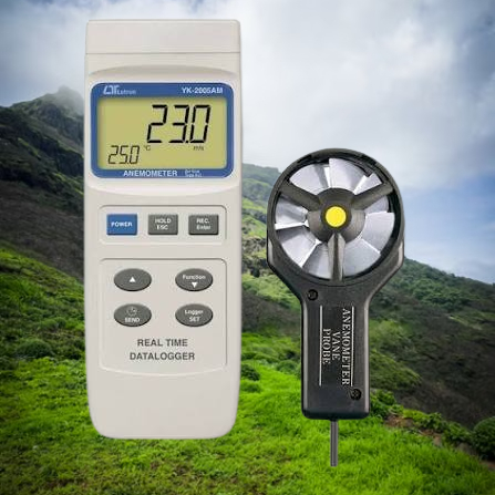 Lutron YK-2005AM Digital Anemometer with Real-Time Data Logger