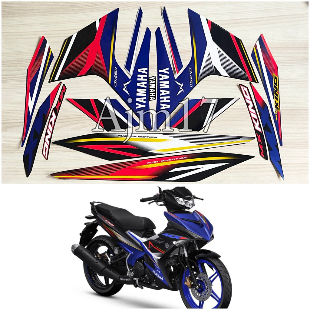 STIKER STRIPING MOTOR MX KING 2026 BIRU