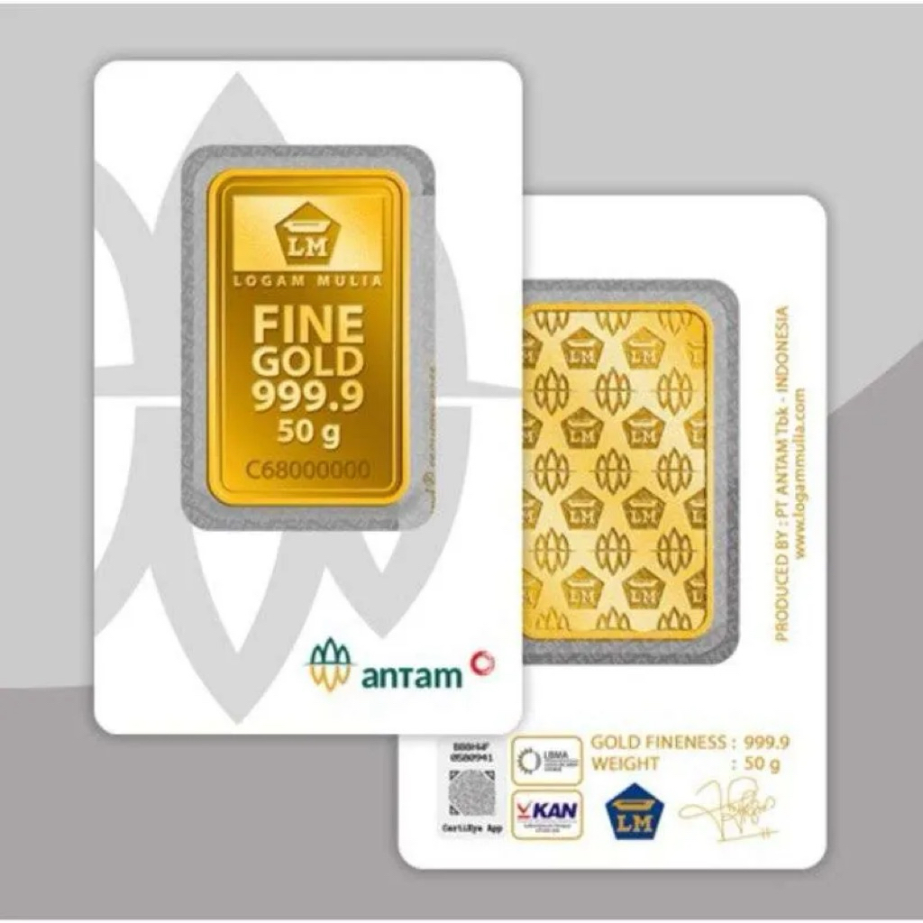 Emas 50 gram antam, 24K