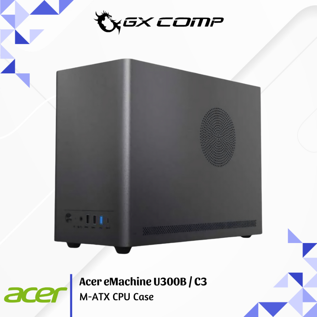 Acer eMachine U300B / C3 Black M-ATX CPU Case Compact | Casing Komputer Micro ATX Office Hitam