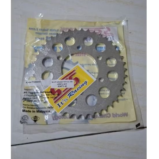 SSS GEAR BELAKANG NINJA R RR SS 428-42T (TEBAL) ORIGINAL ASLI SSS