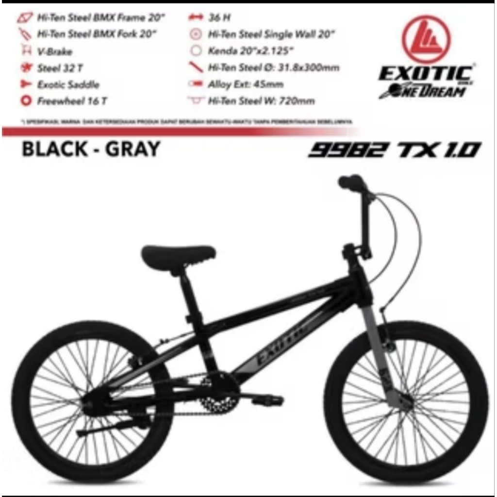 sepeda BMX exotic ET 9982 TX 20 inci
