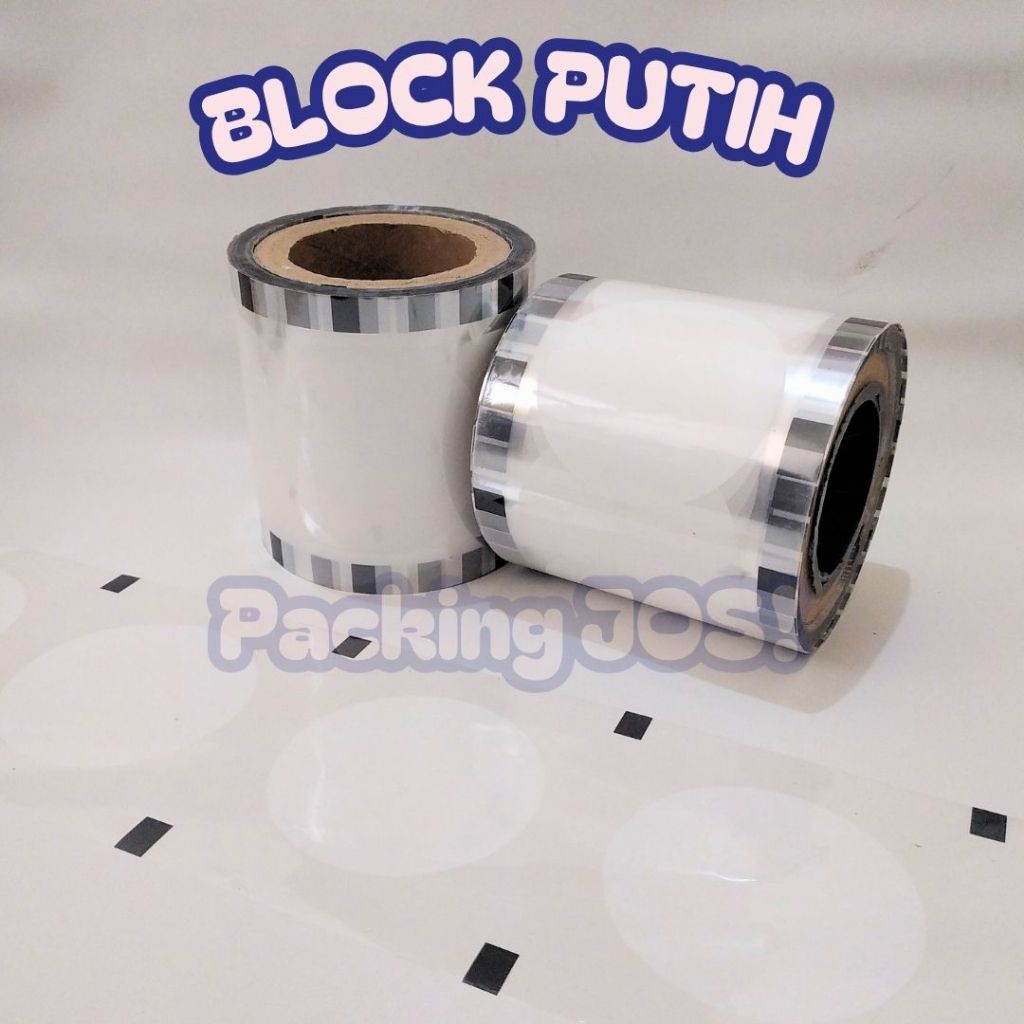 Lid Cup Block Putih 800 / Tutup Gelas Plastik / Plastik Lid Cup Sealer 800