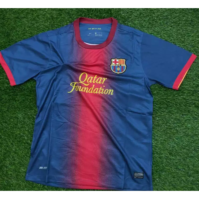 LIGA SPANYOL JERSEY RETRO VINTAGE B4RC4 HOME 2012-2013 GRADE ORI