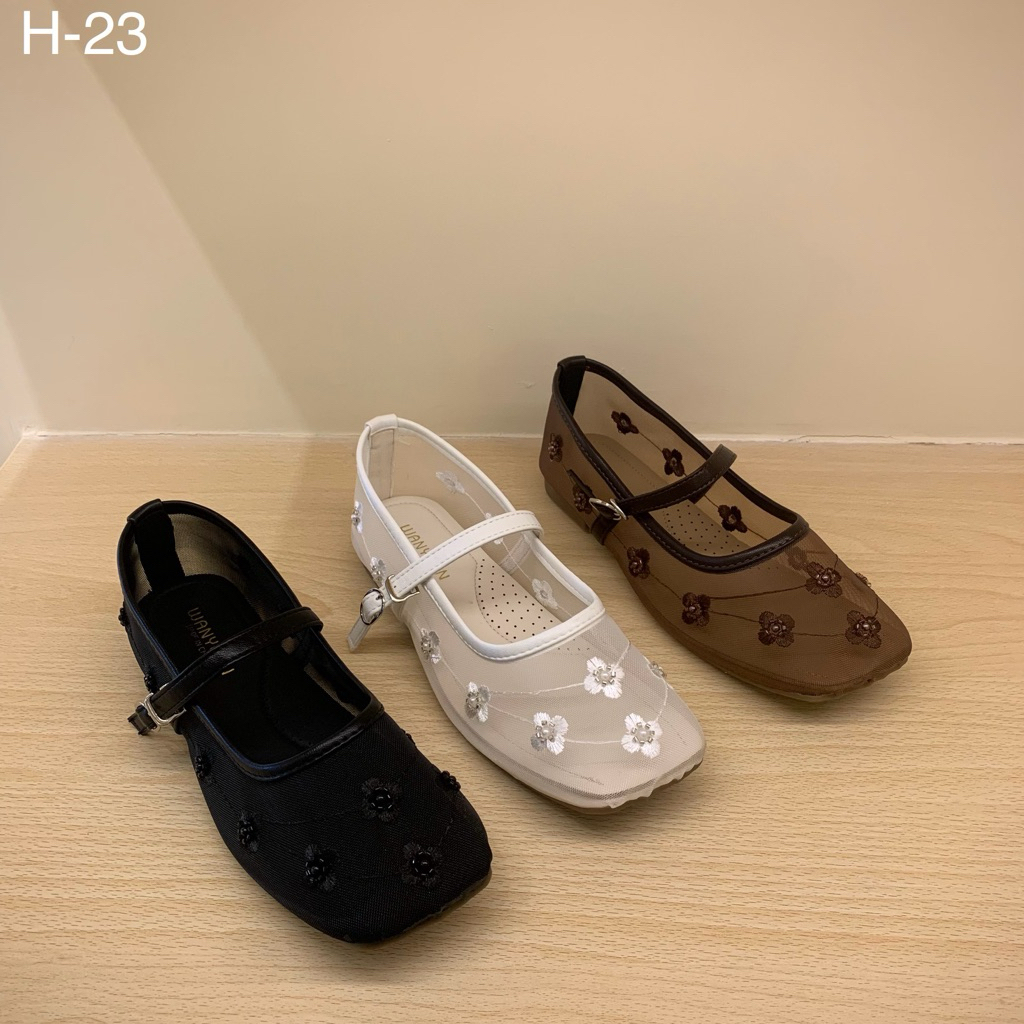 H-23 Sepatu Guangzhou Flat Wanita Import