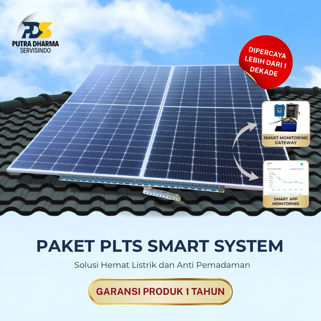 [FULLSET+INSTALASI] Paket PLTS Panel Surya Hybrid / Off-Grid 1000W-5000W Smart System - PT PDS