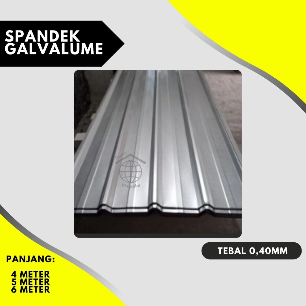 Spandek Galvalum 0.40 / spandeck / atap galvalum / atap spandek gelombang / spandek gelombang / span