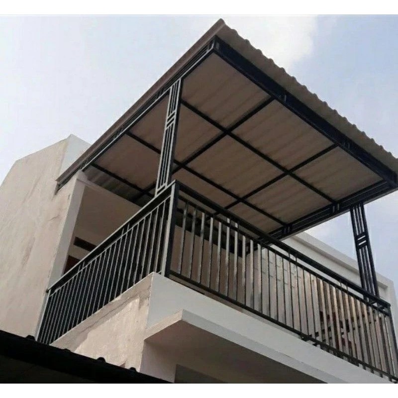 kanopi besi hollow, kanopimodern,atap alderon,spandek ,solartap