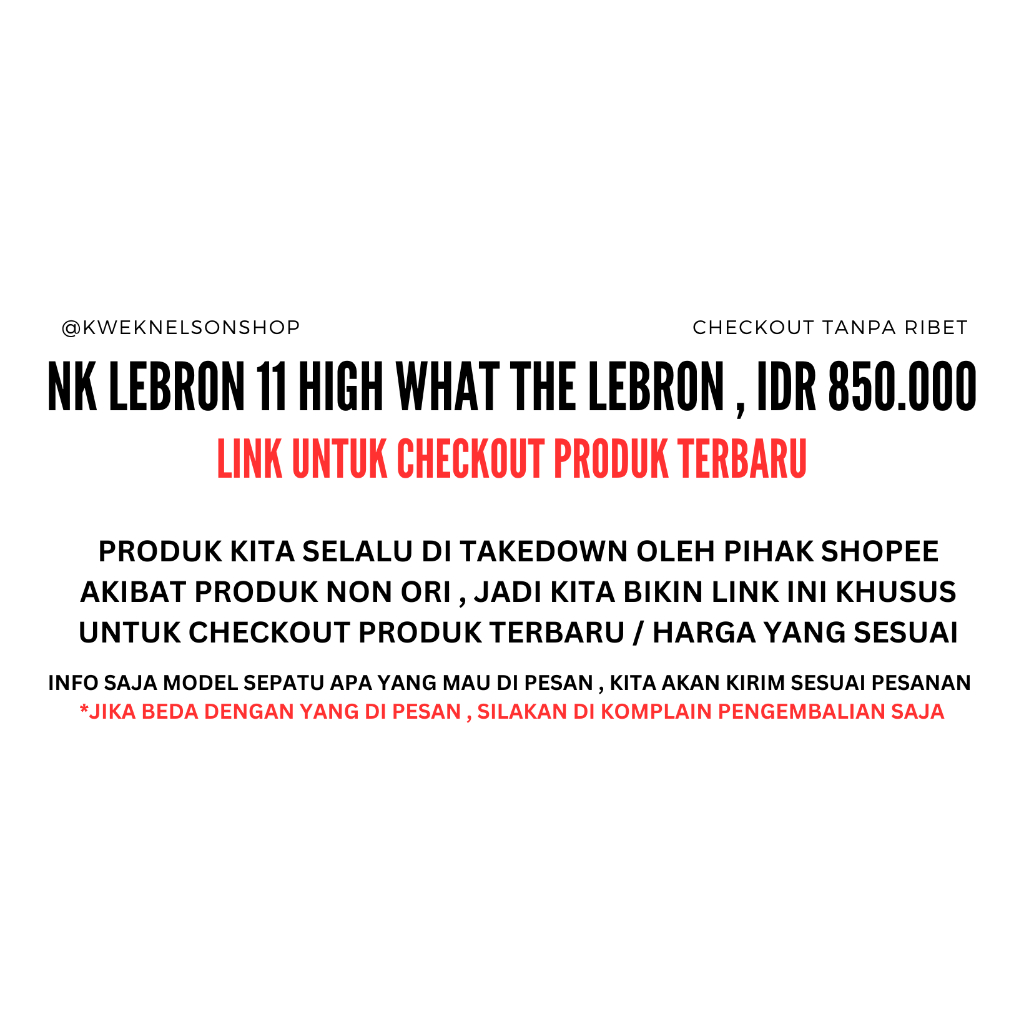 NK LEBRON 11 HIGH WHAT THE LEBRON SEPATU BASKET PREMIUM ORIGINAL KOLEKSI