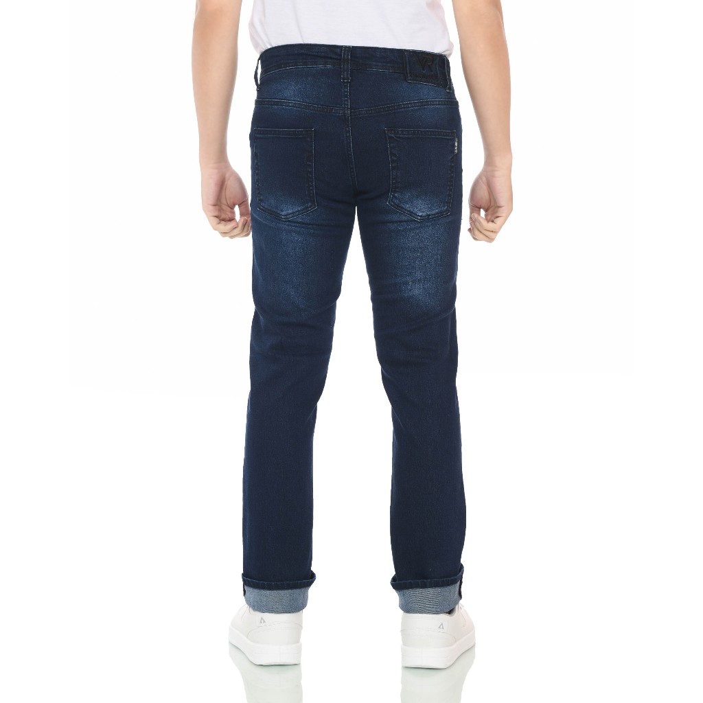 VR JEANS CO - Celana Jeans Pria Panjang Slim Fit Denim Bio Wash Scrub