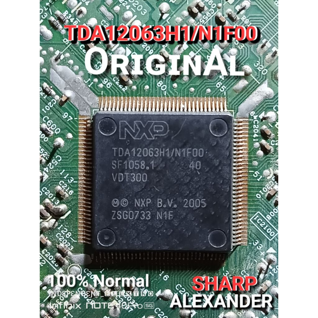 TDA12063H1/N1F00   Ic tda12063h1/n1f00  ic micom croma tv Sharp Alexander 29inchi