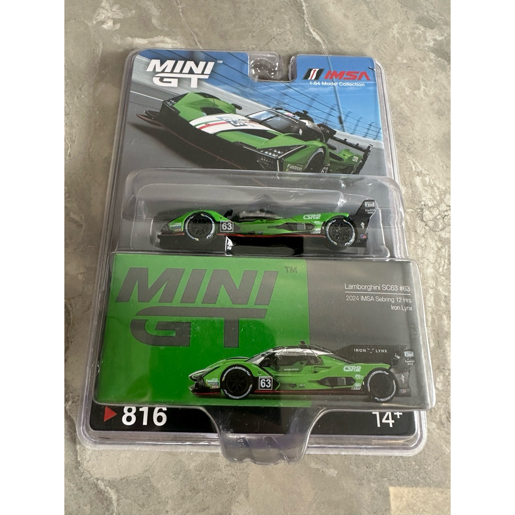 Mini GT 816 Lamborghini SC63 IMSA Sebring 12 Hrs