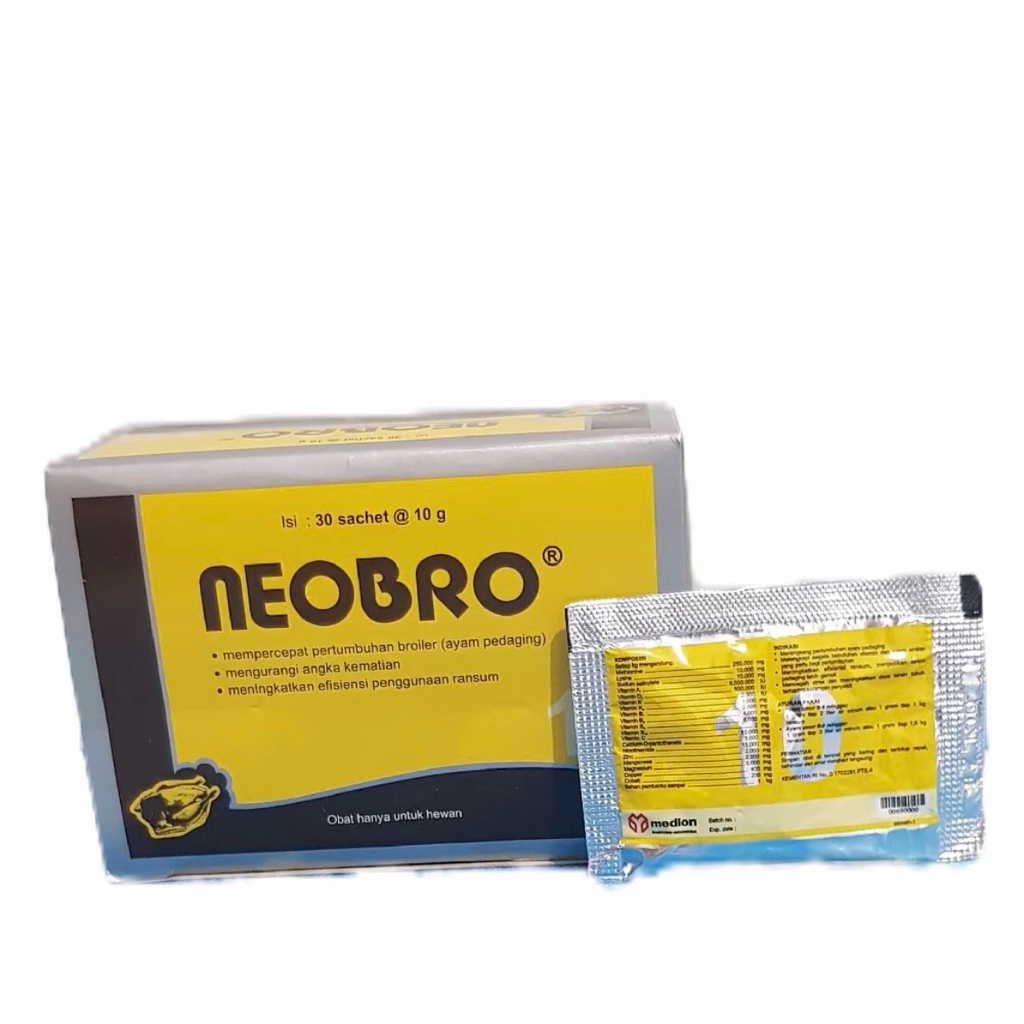 NEOBRO 10gr  Vitamin Penggemuk Ayam Pedaging Neobro Ayam Medion