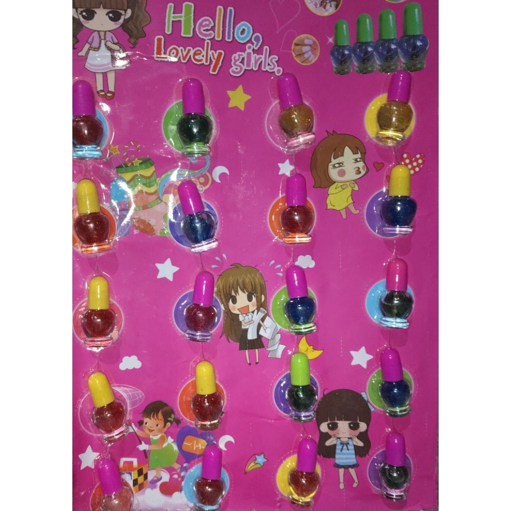 10pcs / kutek anak / kutek kuku / kutek cat / kutek gliter / kutek warna / kutek lembar / kutek mura