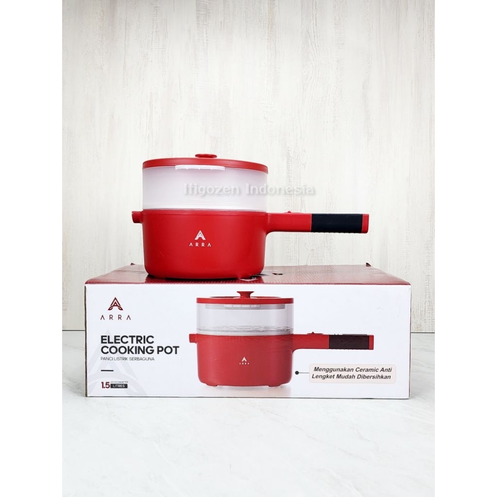 Preloved Baru Electric Cooking Pot ARRA 1.5L + Steamer