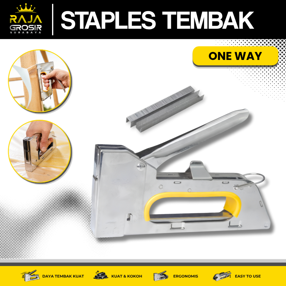 Staples Tembak Jok Motor Kayu Staple Gun Tacker Jok Motor Steples Stepler Tembak Kuat Universal