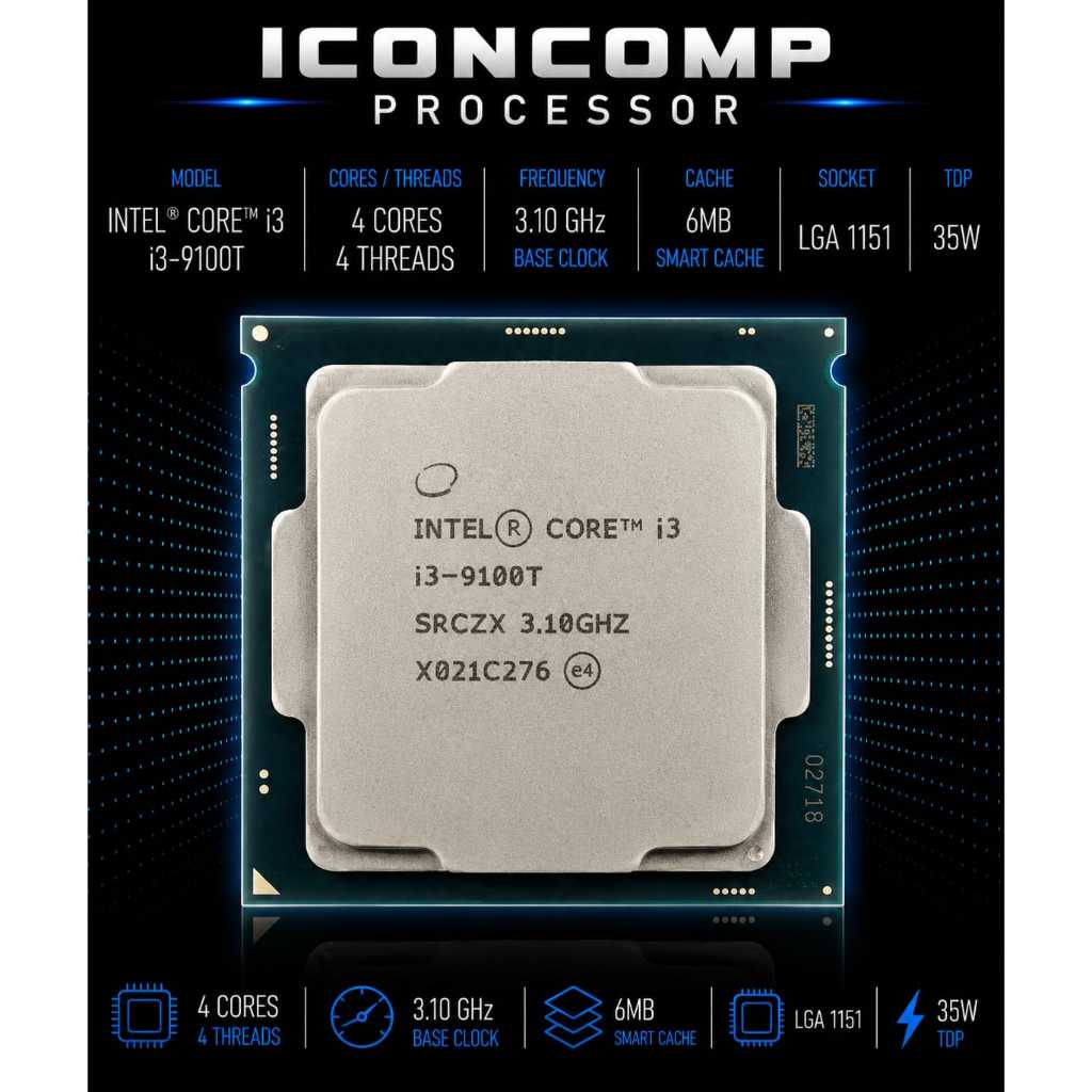 PROCESSOR INTEL CORE I3 9100T TRAY LGA 1151 GEN 9
