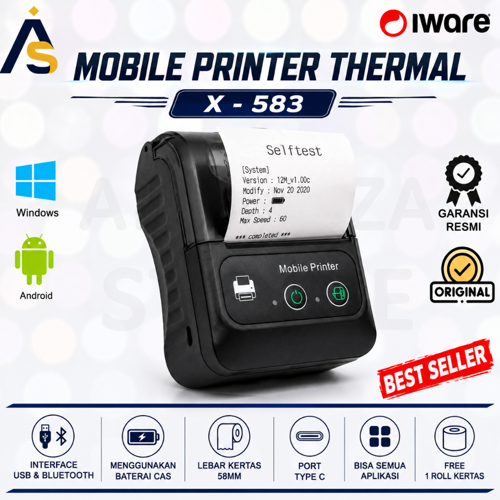 Mobile Printer Bluetooth Iware Mp-583 - Portable Printer Bluetooth Iware X583