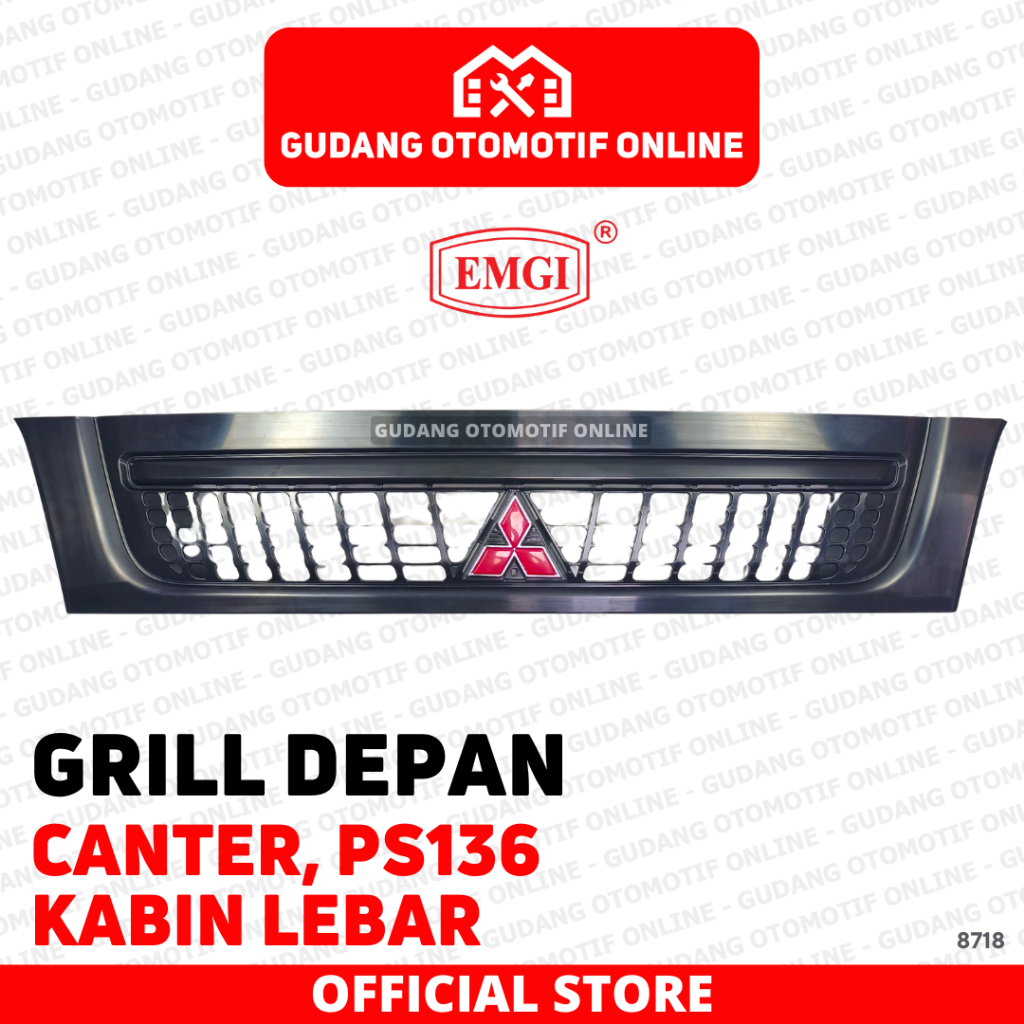 Grill Depan Canter PS136 Kabin Cabin Lebar Hitam EMGI - Ram Rambang Front Grill 8718