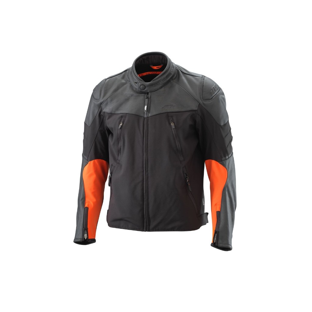 Jaket Biker Riding Touring Austria KTM Tension Leather Adventure Jacket PowerWear Kulit Original Mot