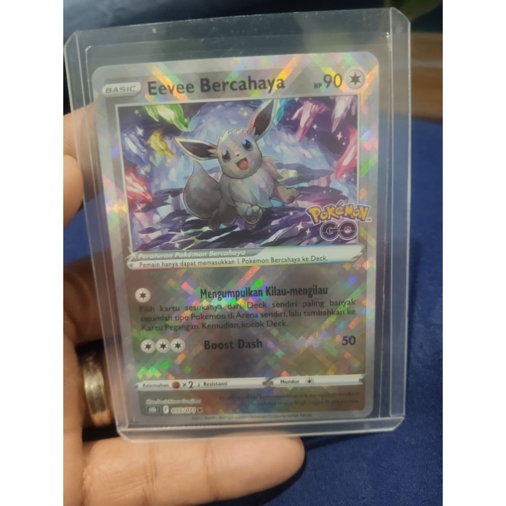 Eevee Bercahaya sl0b Foil Holo Pokemon Go - Pokemon TCG Indonesia
