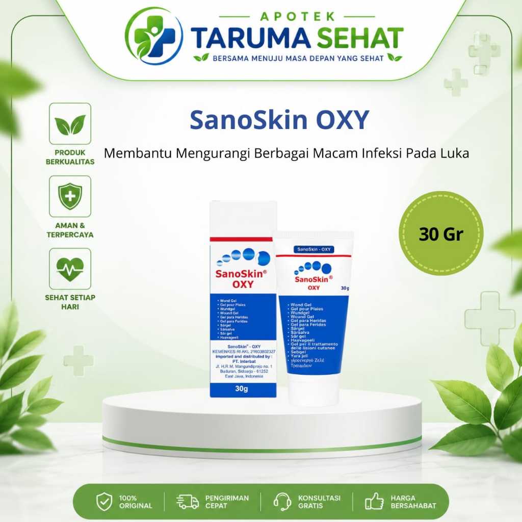 Sanoskin Oxy Salep Luka Ozoned Olive Oil Membantu Penyembuhan Luka 30gr