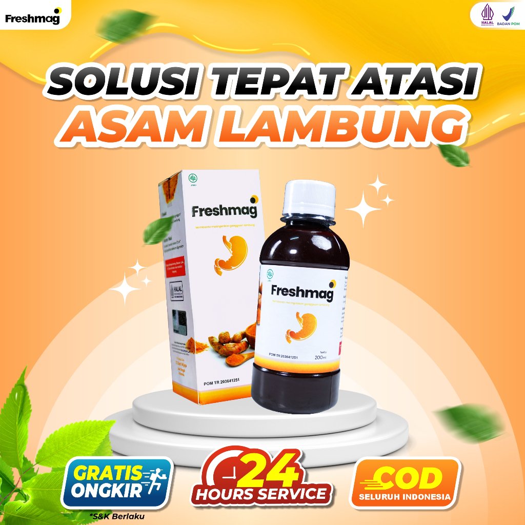 Freshmag Original BPOM - Madu Herbal Asam Lambung & Maag Kronis Asli