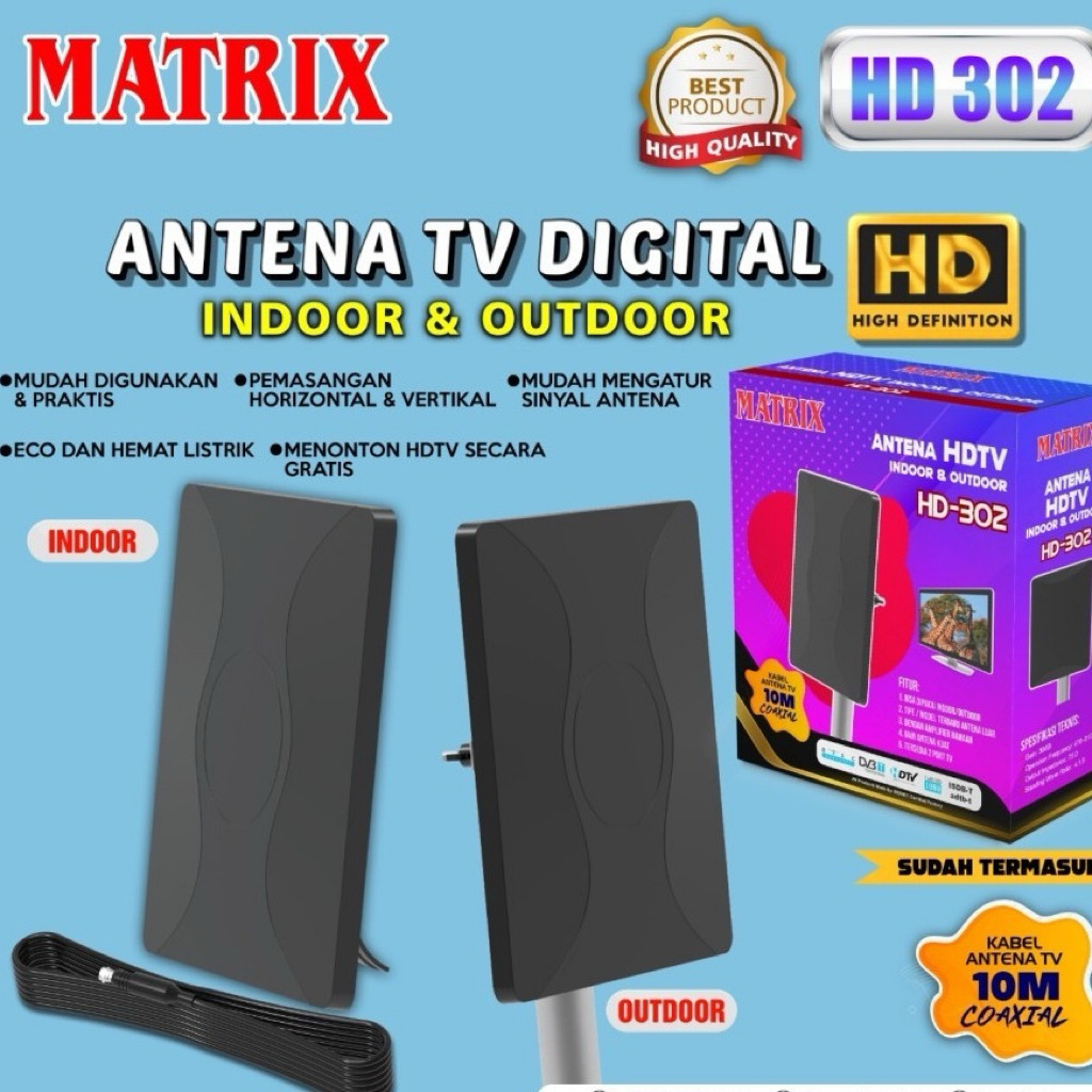 Antena TV Digital MATRIX HD-302