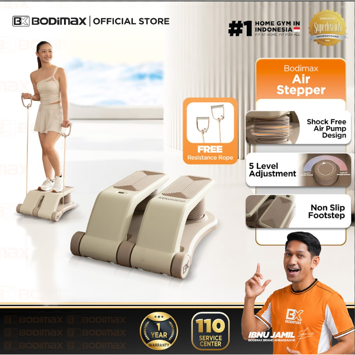 Bodimax AIR STEPPER Stepper Kardio + Resistance Band