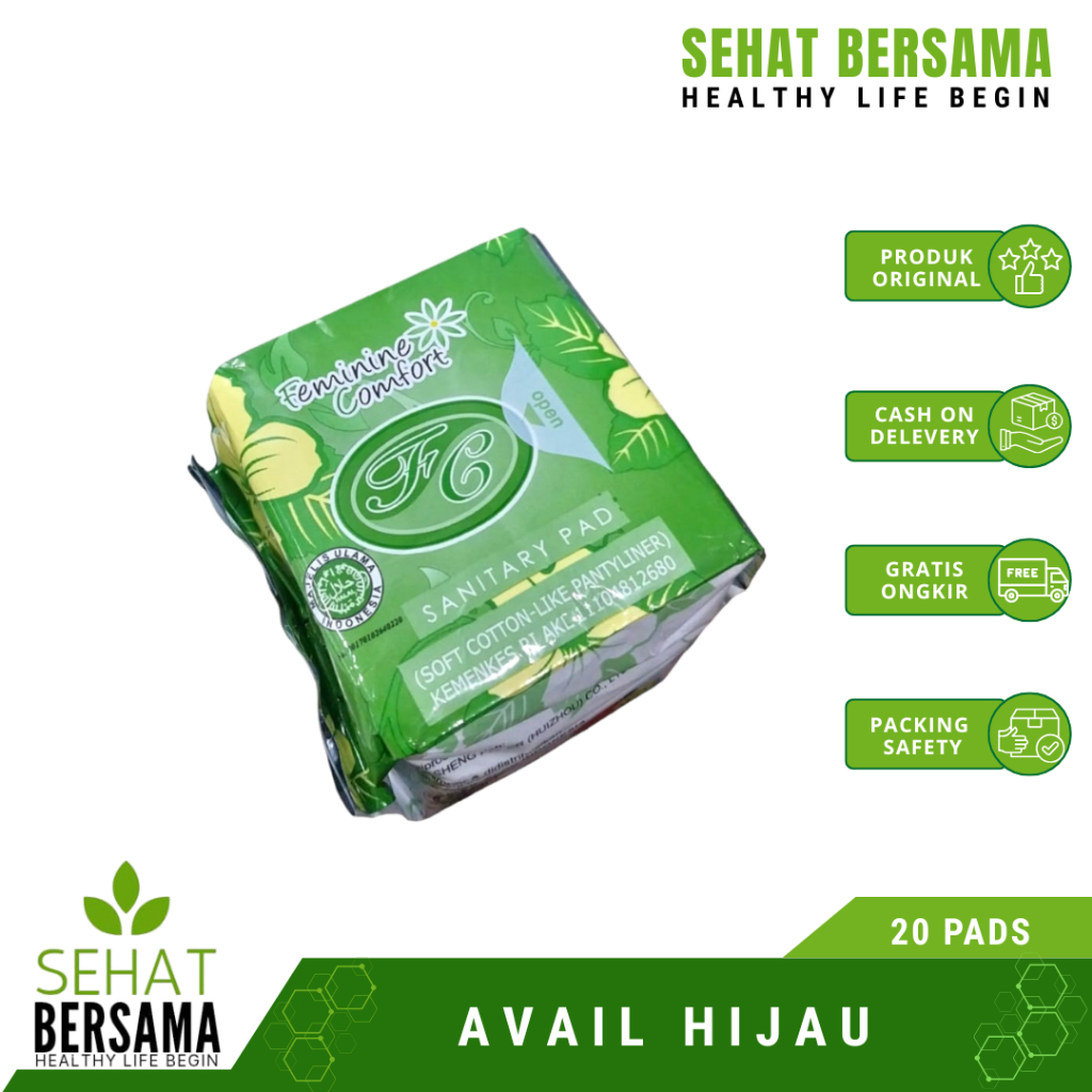 Avail Pantyliner | Pantyliner Herbal Avail | Avail Sanitary Pad | Pembalut Avail Per Pcs