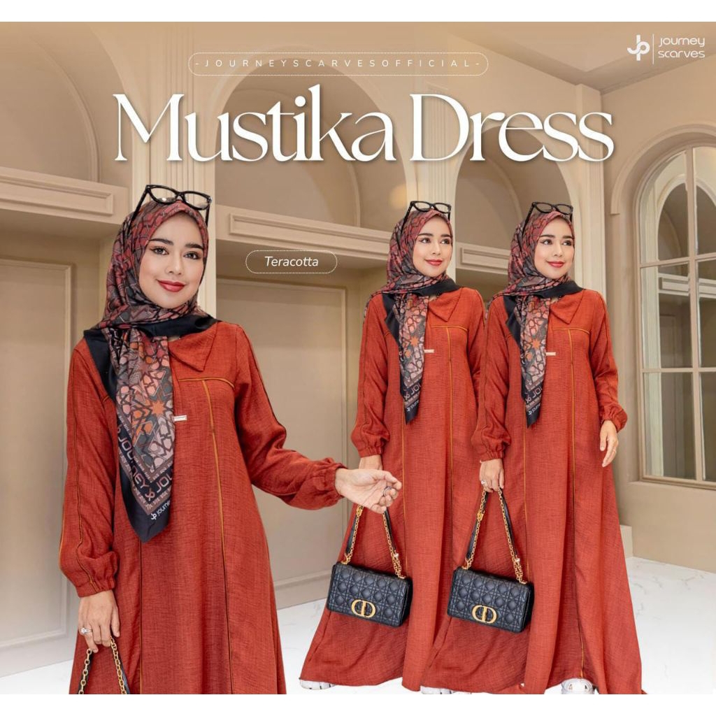 MUSTIKA DRESS BY JOURNEY SCARVES, GAMIS JOURNEY PROMO, GAMIS JOURNEY ORI BIG SALE