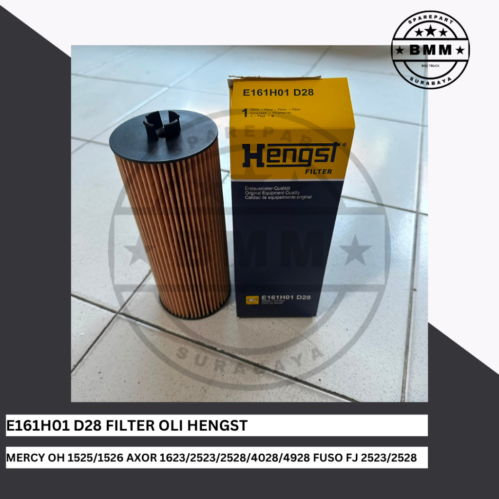E161H01 D28 Filter Oli HENGST Mercy OH 1525/1526 Axor 1623/2523/2528/4028/4928 Fuso FJ 2523/2528