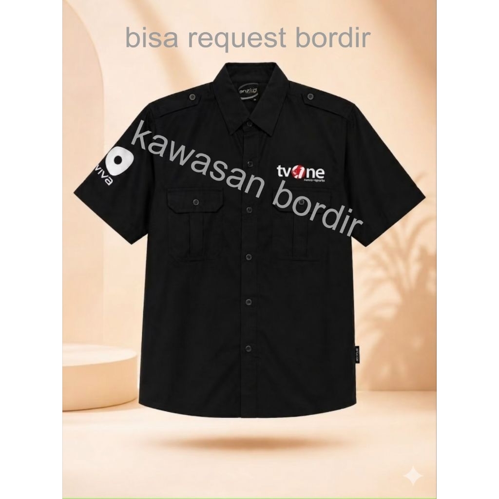 Bordir kemeja tvOne baju tvOne seragam tvOne pdh tvOne bisa custom full bordir..