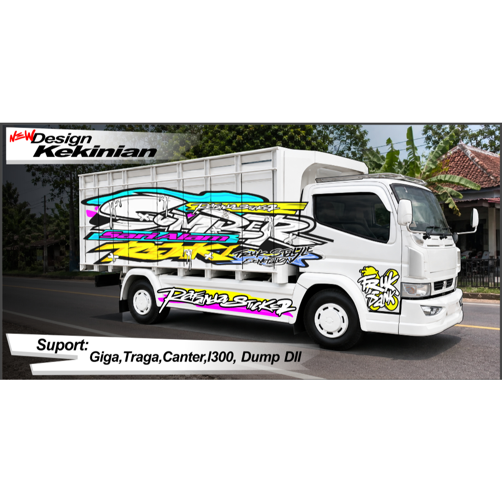 STIKER decal bak truk canter giga dutro dump dll