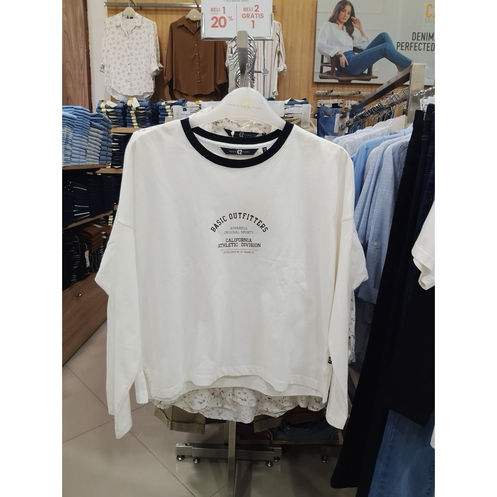 C2 Kaos lengan panjang wanita (S-XL)