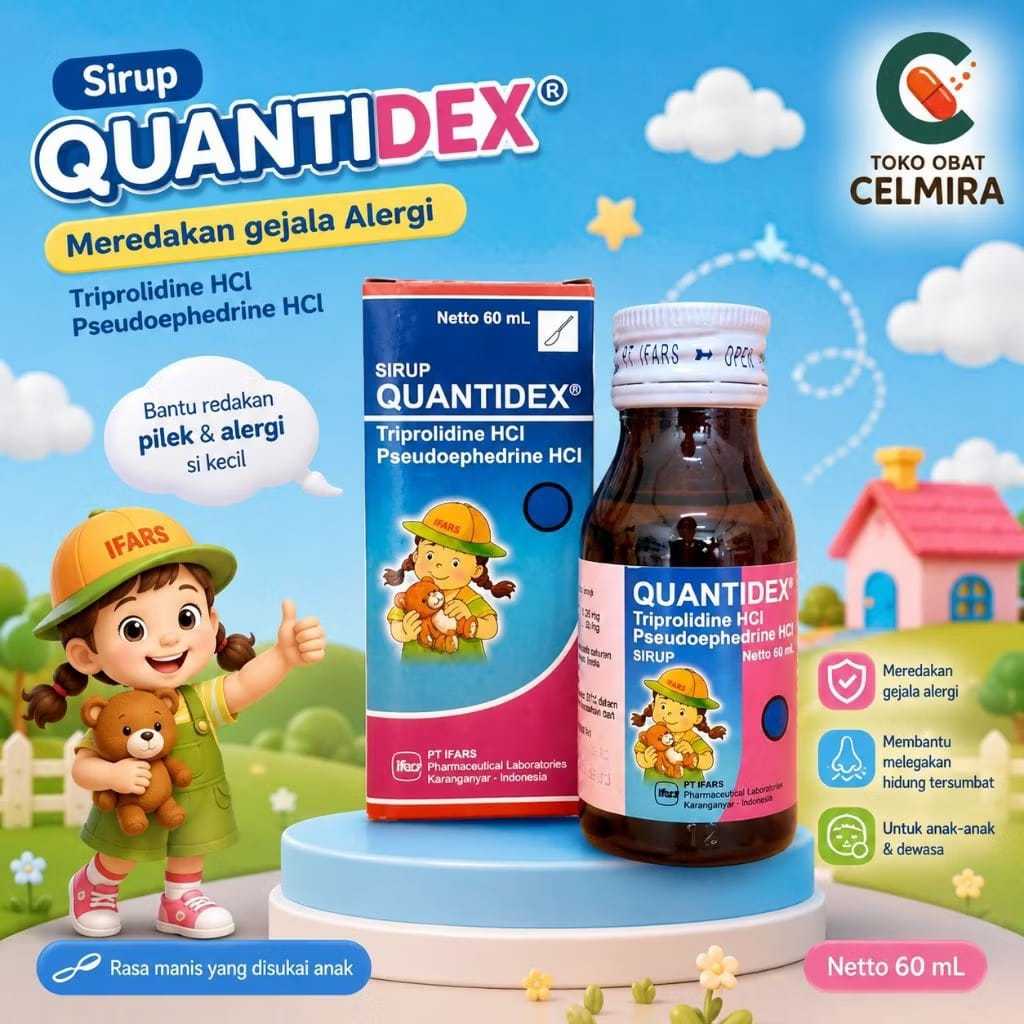 Quantidex Sirup & Tablet - Obat Pilek, Hidung Tersumbat & Bersin Alergi