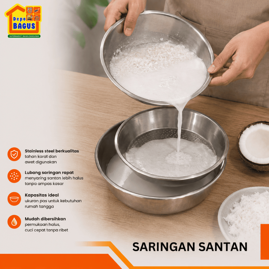 Saringan Santan Bahan Tebal / Saringan Santan / Saringan Santan Aluminium Anti Karat