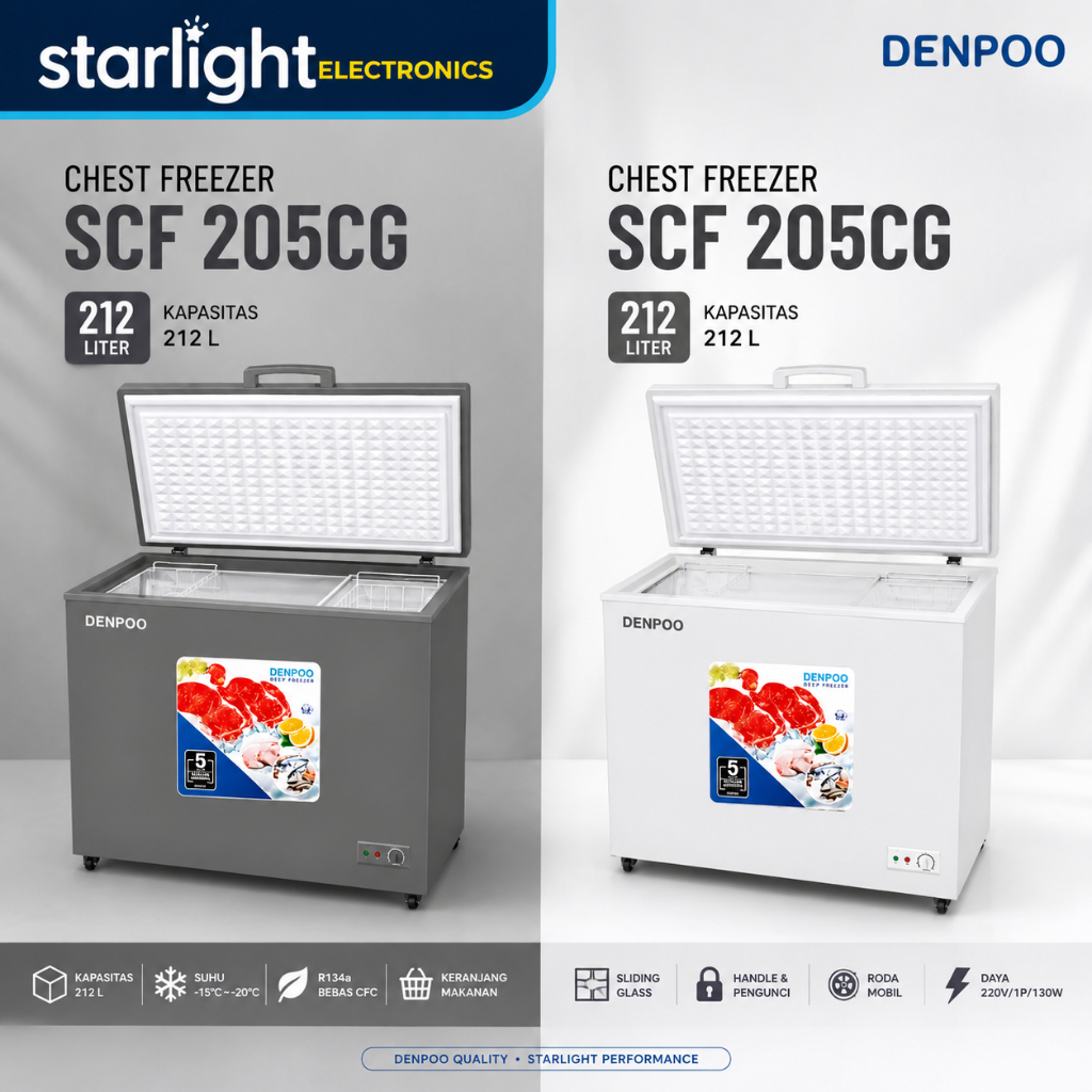 Denpoo Chest Freezer SCF 268 CG