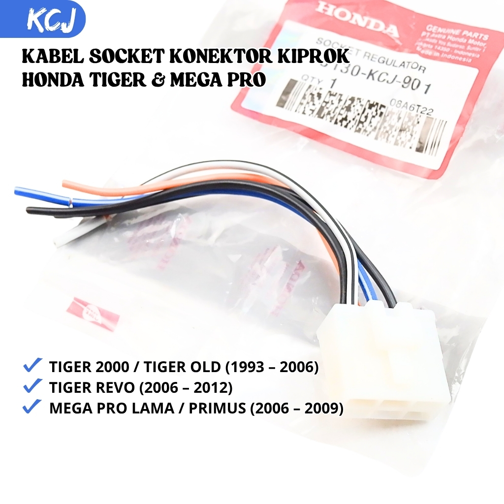 Socket Kiprok Honda Tiger & Mega Pro - Kabel Socket Regulator Motor Tiger Kode KCJ Original
