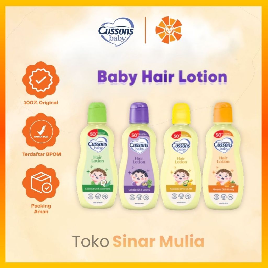CUSSONS BABY Hair Lotion 50+50ml 100+100ml / Hair Lotion Cussons Bayi 100+100ml