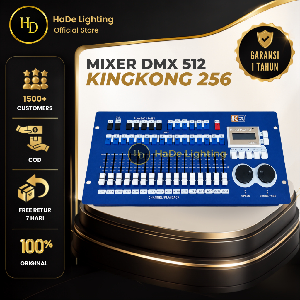 Mixer Kingkong 256A Original DMX 512 - Mixer Lighting Kingkong 256 Lampu Lighting Controller