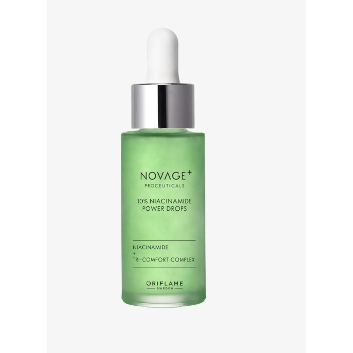 Oriflame Novage Proceuticals 10% Niacinamide Power Drops Serum Hijau Botol Pipet