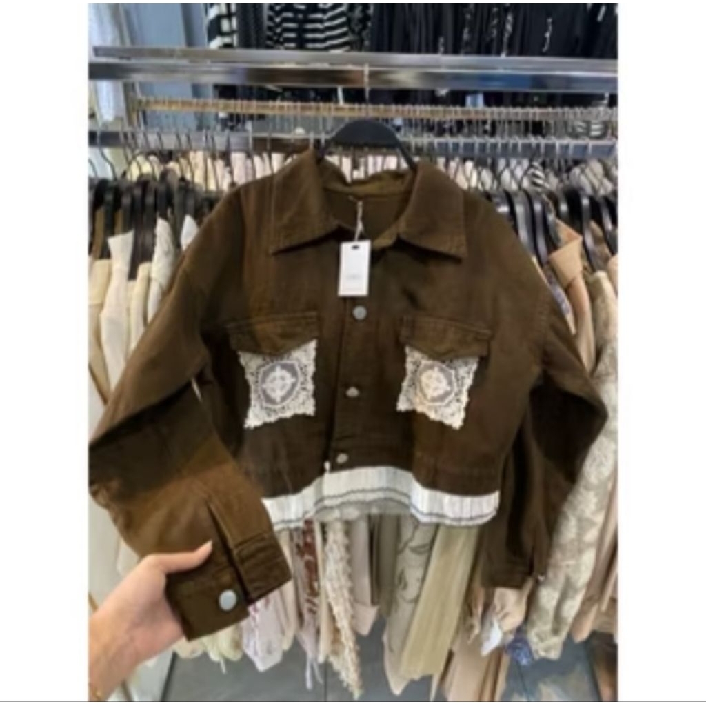 Haru Browny Crop Jacket Renda