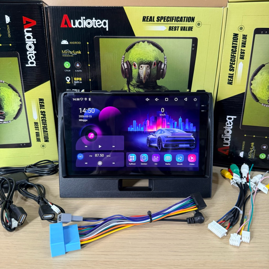 AUDIOTEQ ANDROID SUZUKI WAGON / KARIMUN WAGON R HEAD UNIT ANDROID 9 INCH RAM 4/64 GB SUZUKI KARIMUN 