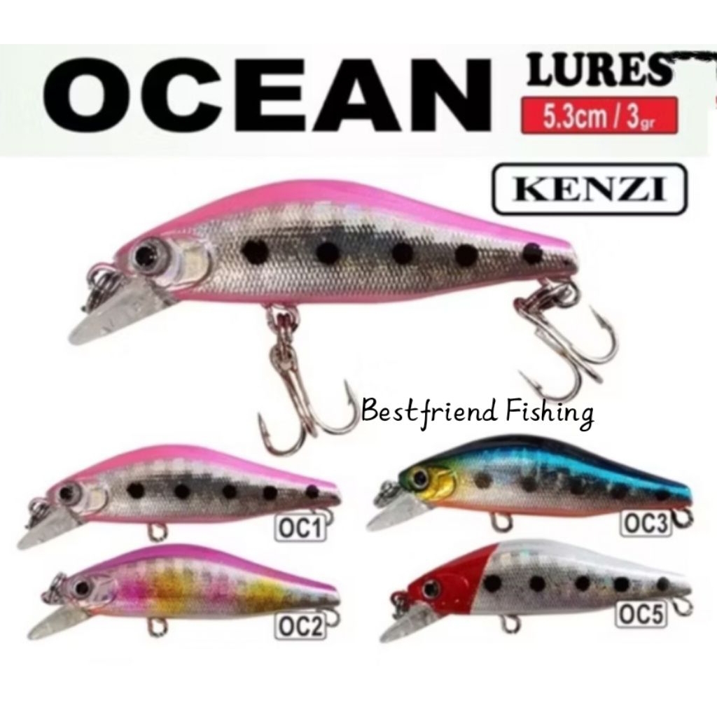 Lure Kenzi Ocean 5.3cm 3gram Minnow Bentuk Ikan