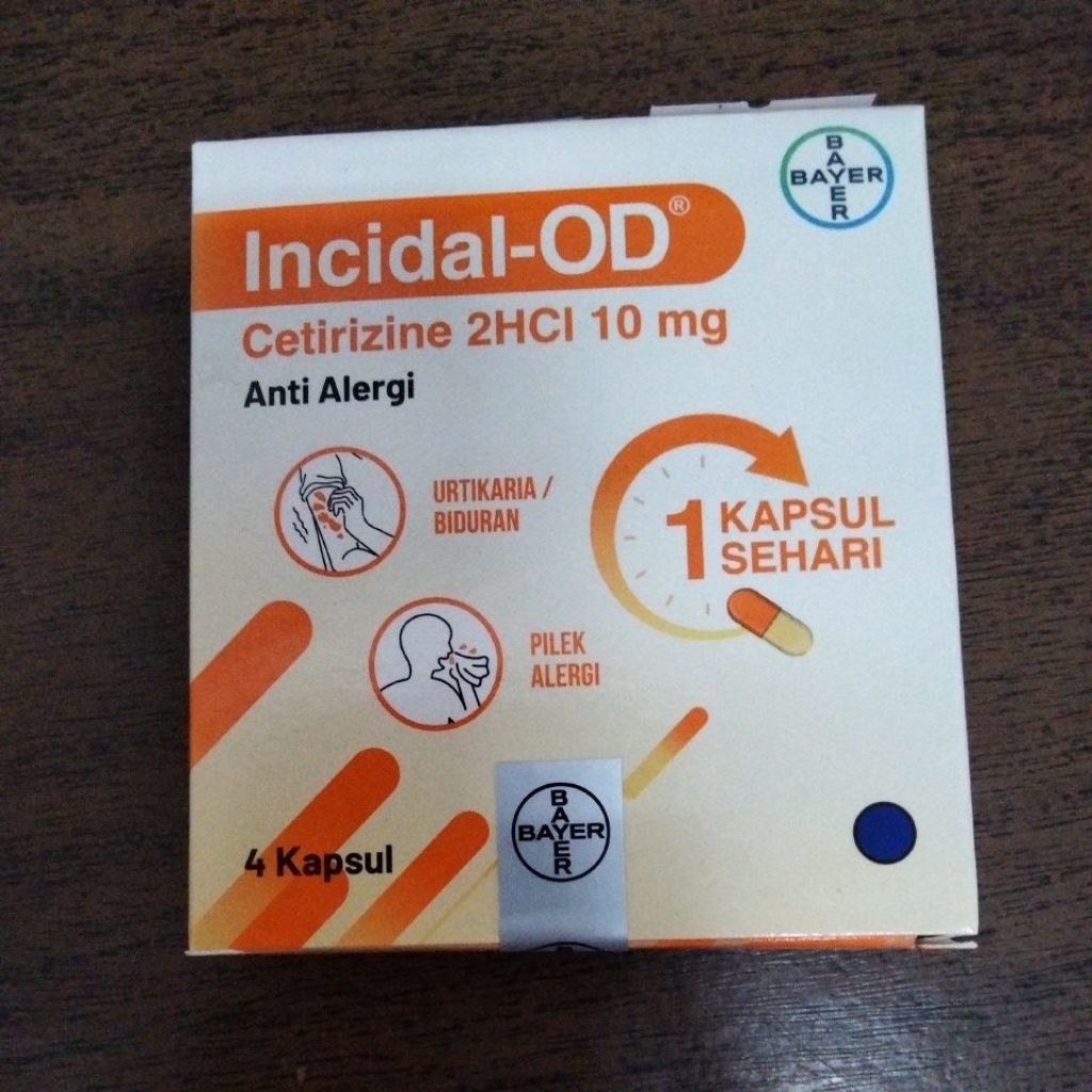 INCIDAL - OD 4 KAPSUL | OBAT GATAL ALERGI TABLET