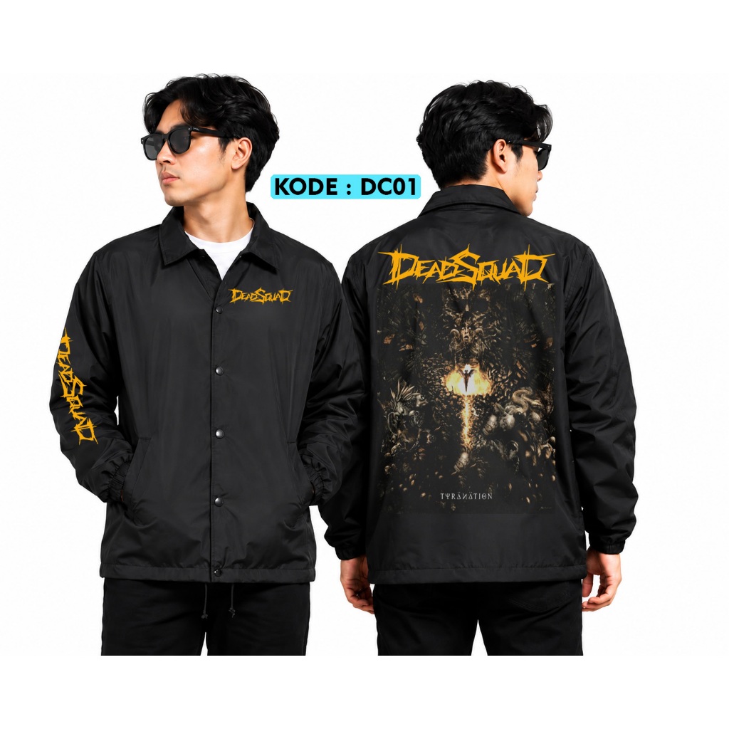 Jaket deadsquad tyranation coach windbreaker DC01